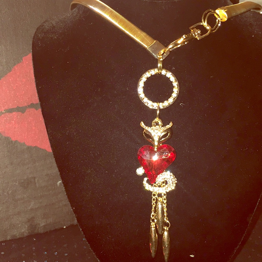 Fox with heart belt